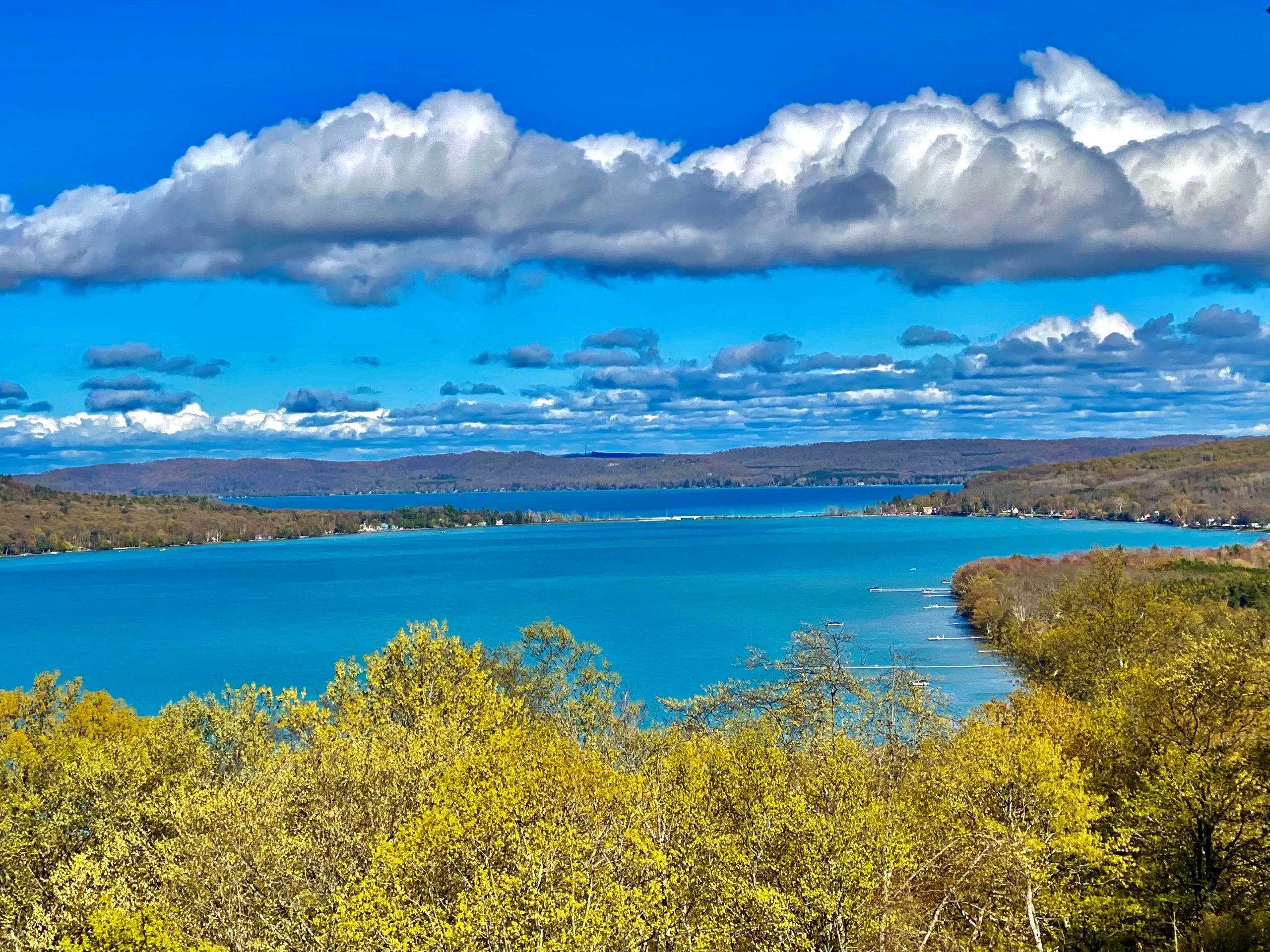 springtime view of Glen Lakes 
