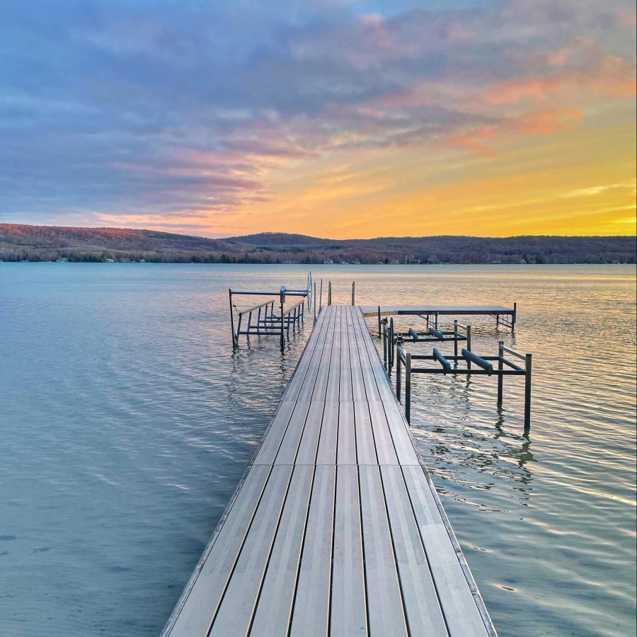 horizontal image of dock on water