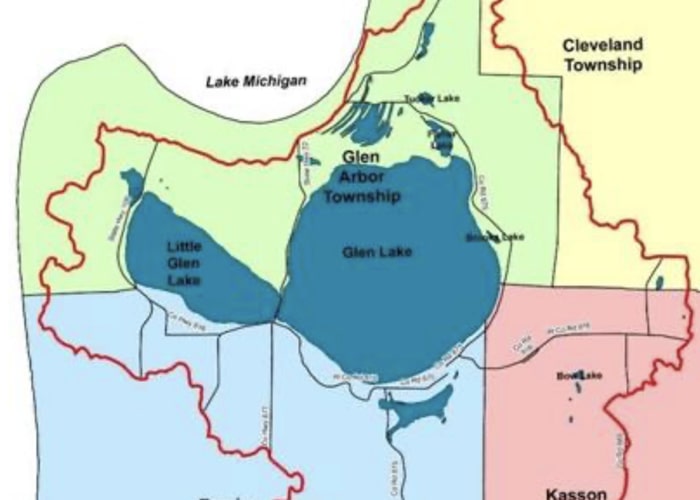 cropped overlay district map glen lake crystal river watershed